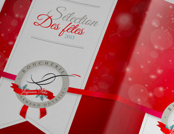 Dépliant réalisé par La Parade à l'occasion des fêtes de fin d'années. 