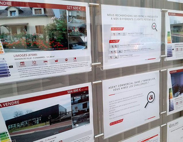 Vitrine Odin Immobilier réalisé par La Parade - strategie & design maker freelance